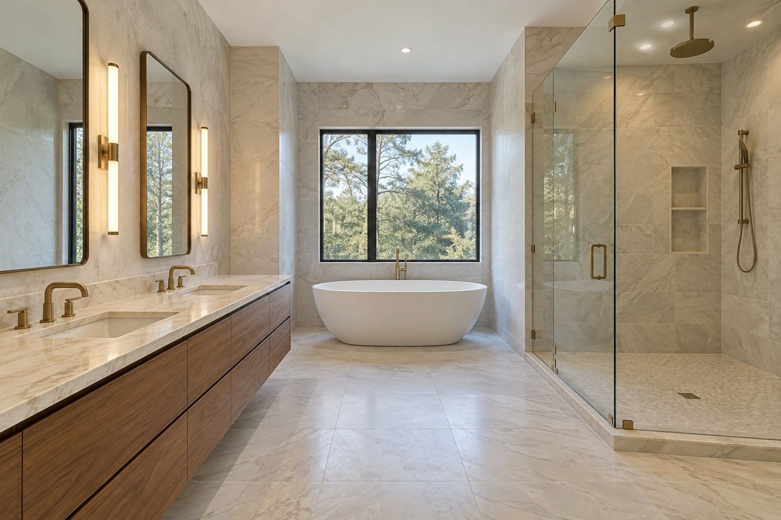 Luxury bathroom design concept