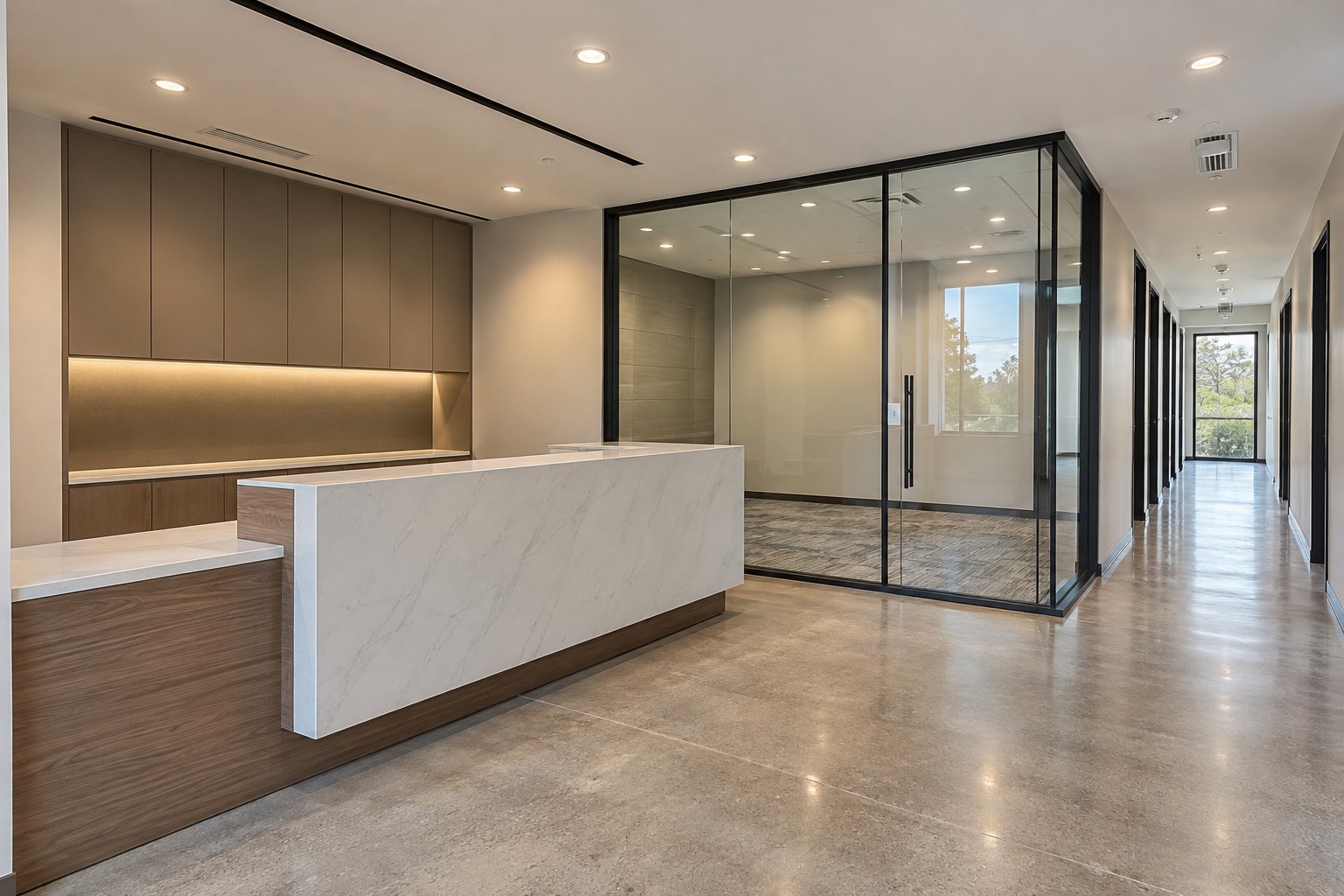 Finished office renovation concept